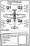 Combat Damage Card for Messerschmitt Bf 109 E
